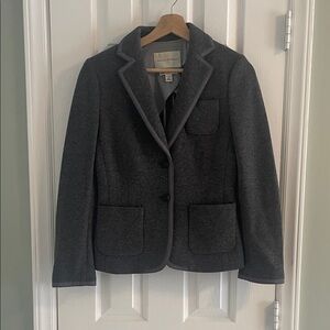 Banana Republic Charcoal Blazer with Light Gray Trim